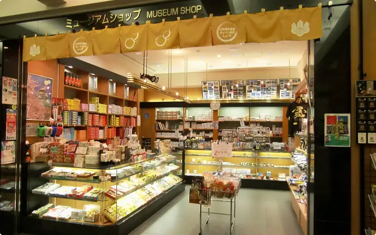 Museum shop inside the Toyotomi Ishigaki Museum at Osaka Castle