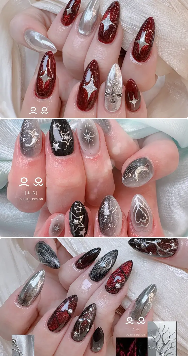 Nail art design by OU Nail Hongdae