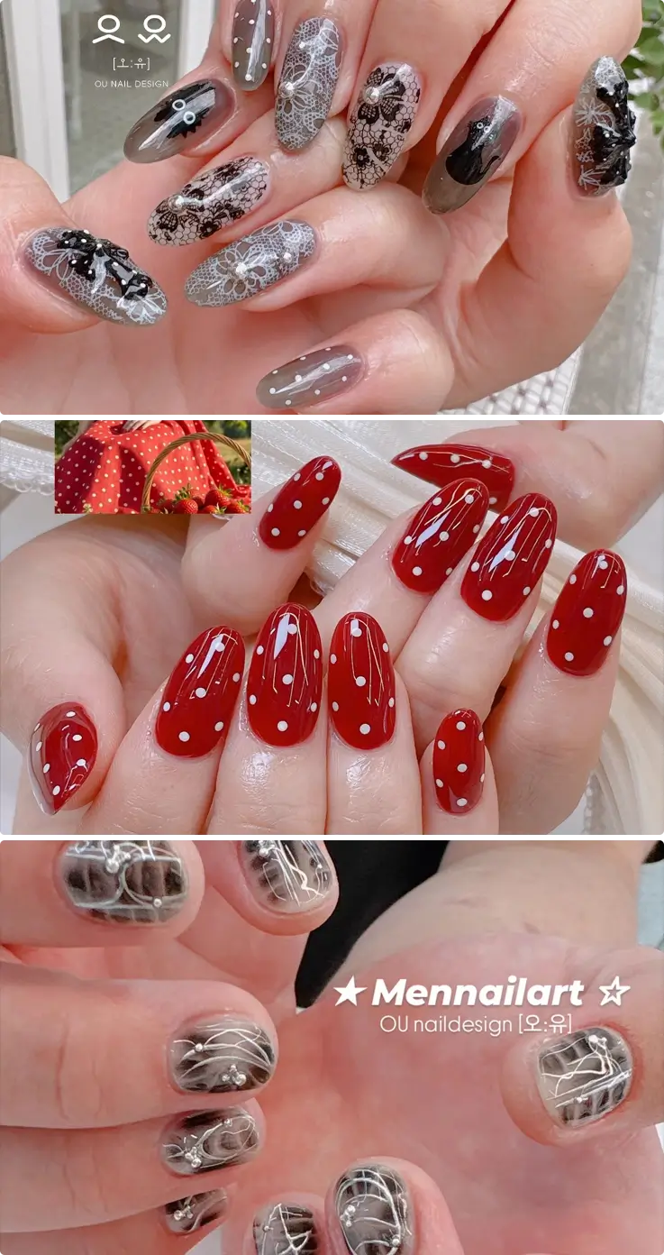 Nail art design by OU Nail Hongdae