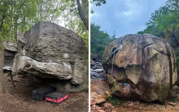 Outdoor bouldering spot in Anyang