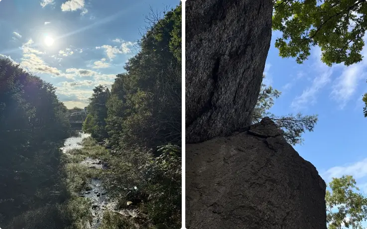 Rocky terrains at the outdoor bouldering spot in Anyang