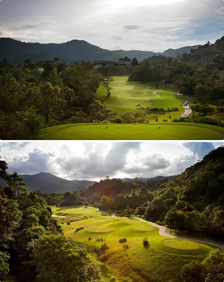 Hole 9 and 10 of Red Mountain Golf Club in Phuket