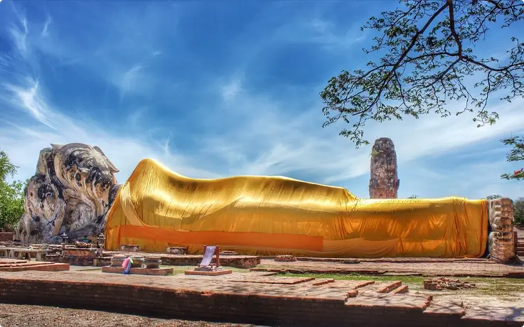 Temple of the Reclining Buddha in Ayutthaya