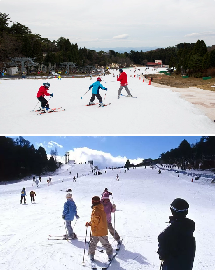 Ski lesson at Rokko Snow Park near Osaka