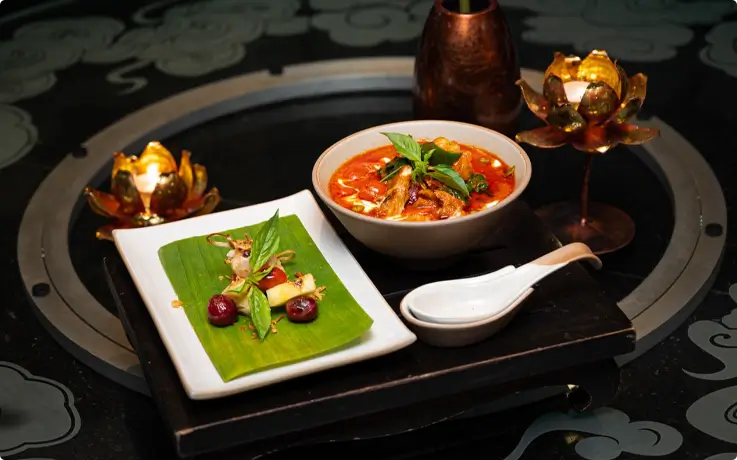 Tom Yu Goong served at Saffron in Banyan Tree Bangkok