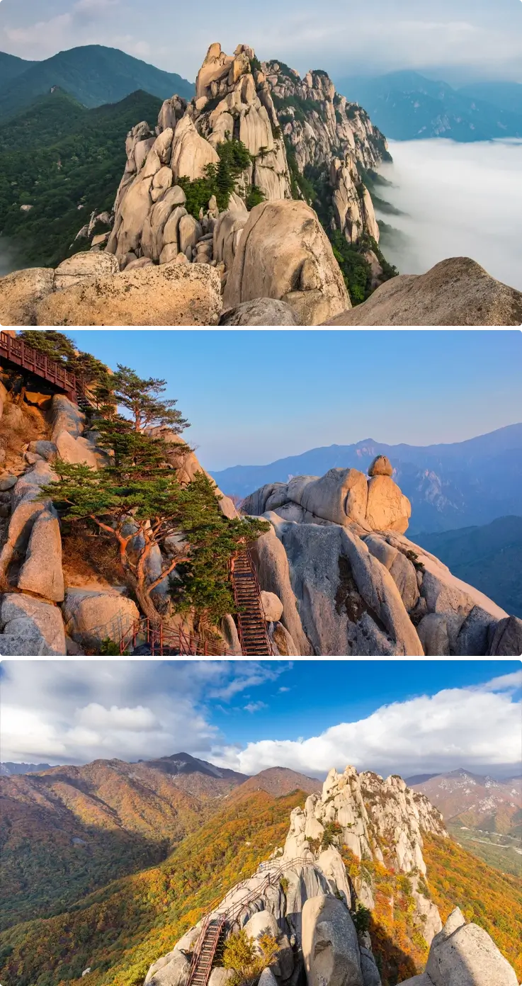Summit of Ulsanbawi in Mt. Seoraksan