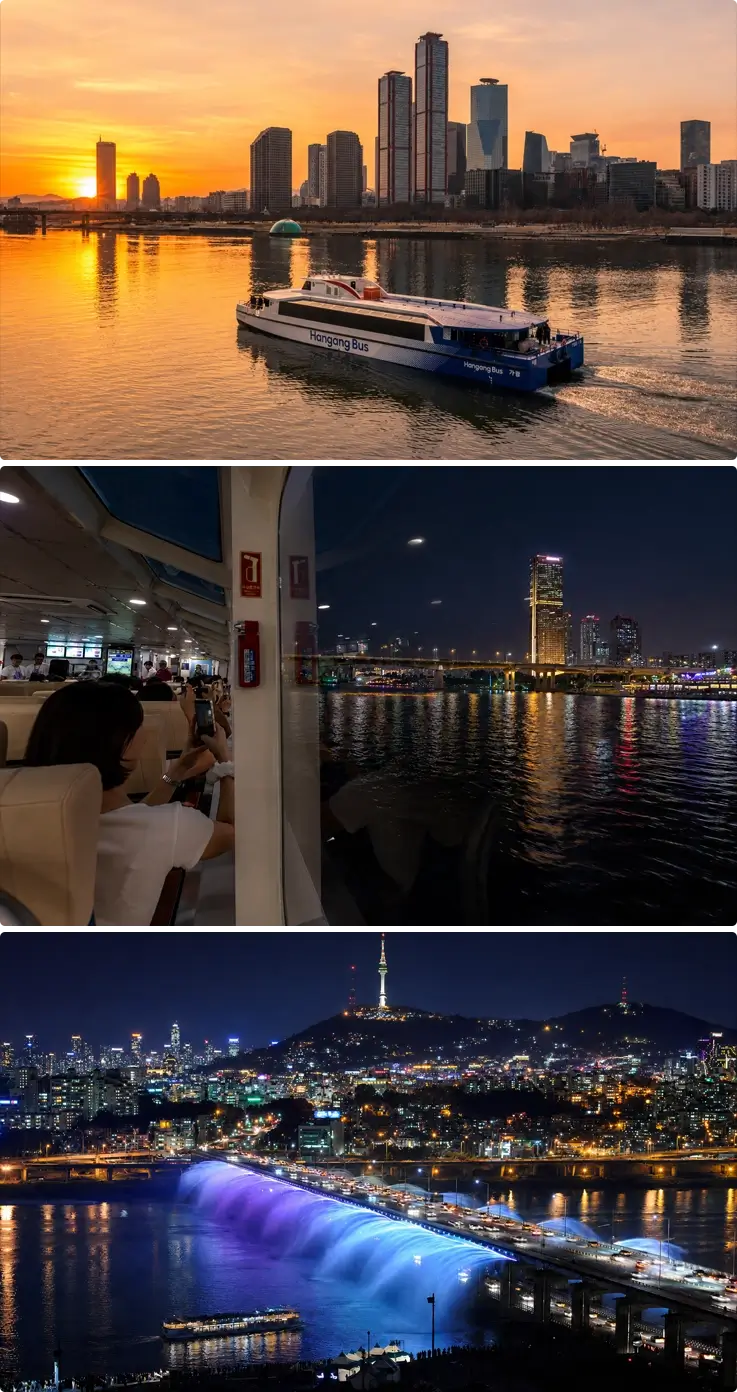 Hangang River Bus cruising through the Hangang River