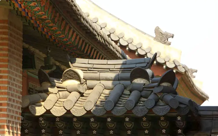 Roof tiles of Gyeongbokgung palace