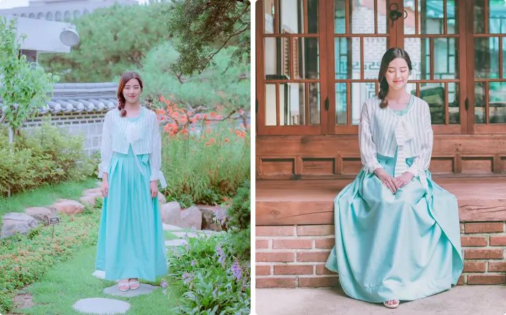 Visitor posing for a photoshoot with a professional photographer in Seoul
