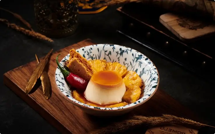 Nordic honey panna cotta served at Sirimahannop in Bangkok