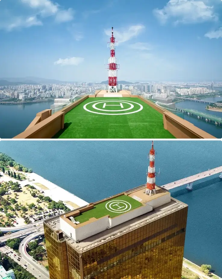 Rooftop of SkyPicnic Observation Deck in Seoul