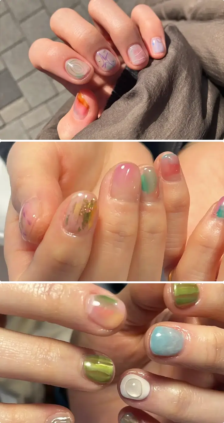 Design nail art examples from Sosoram Nail Studio in Seoul