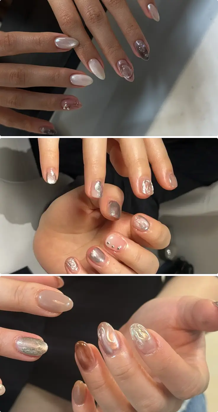 Design nail art examples from Sosoram Nail Studio in Seoul
