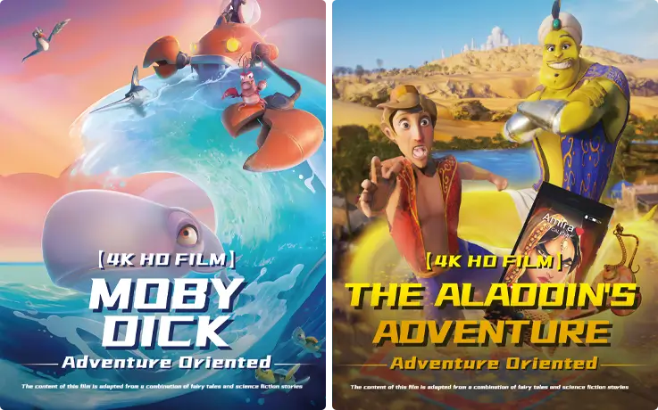 Rail Cinema poster: Moby Dick, The Aladdin's Adventure at Space & Time Cube + Bangkok
