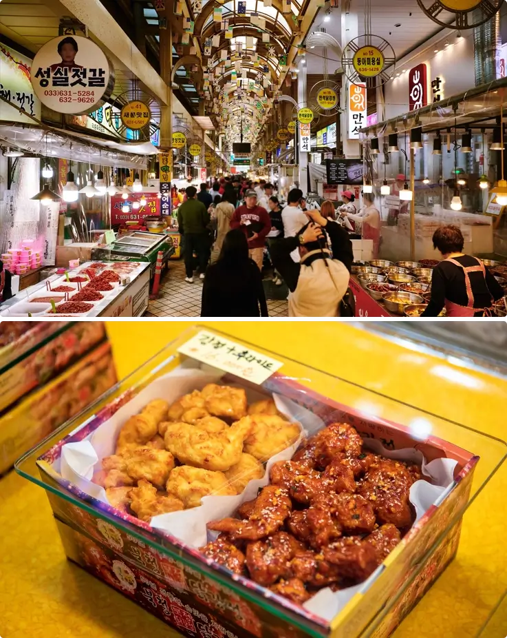 market stalls at Sokcho tourist & fishery market