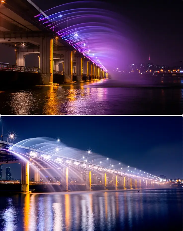 Banpo Bridge Rainbow Fountain