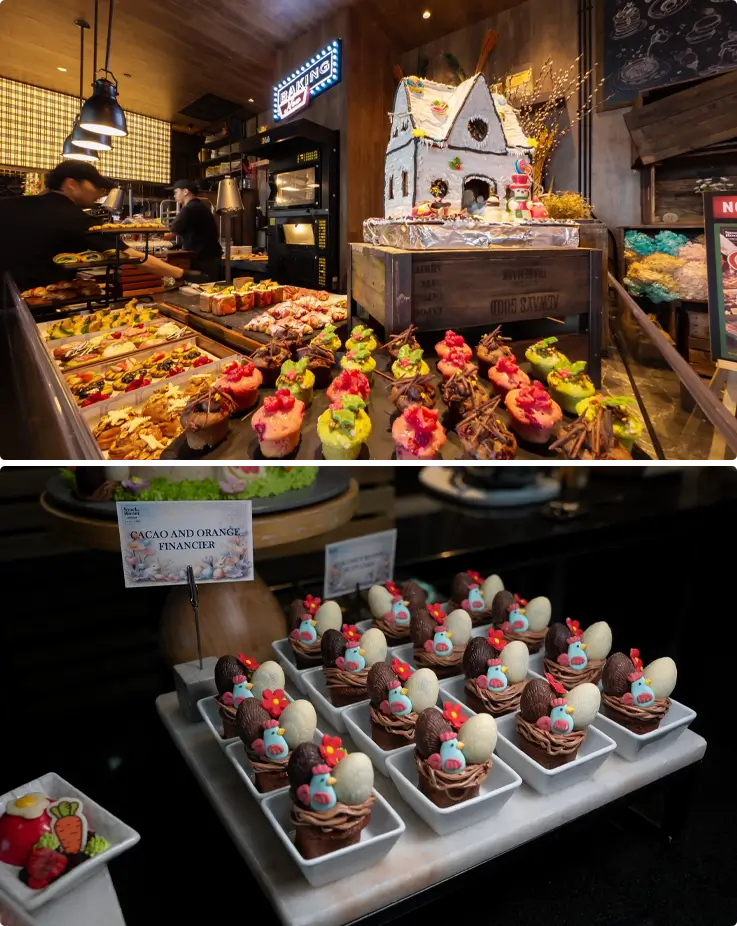 Seasonal dessert served in stock room buffet at Kimpton Maa-Lai Hotel in Bangkok