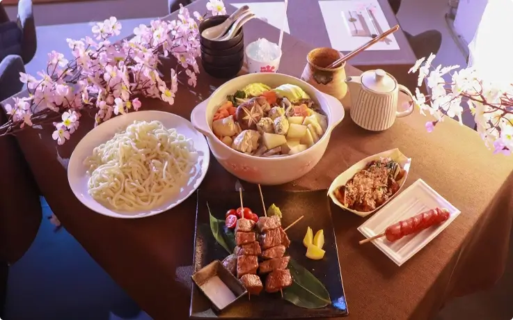 Meal set at Sumo Show in Osaka
