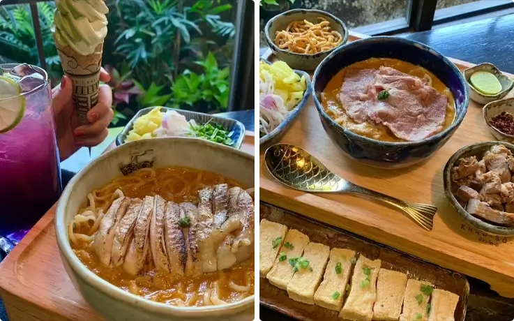 Khao-soi noodle menu at Khao-So-I in Chiang Mai