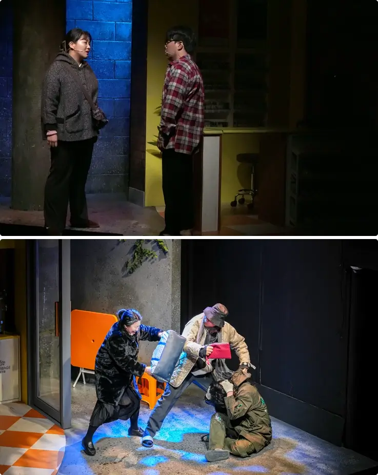 Performers at The Second Chance Convenience Store musical drama in Seoul