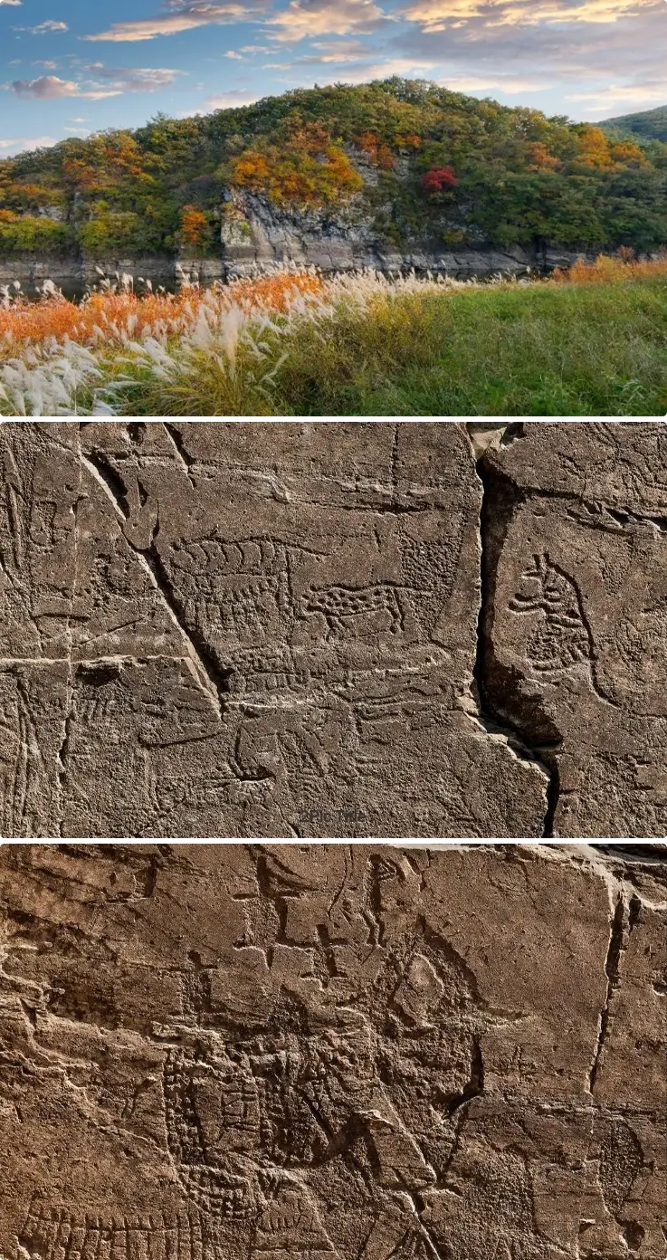 Petroglyphs at Bangudae Petroglyphs in Ulsan