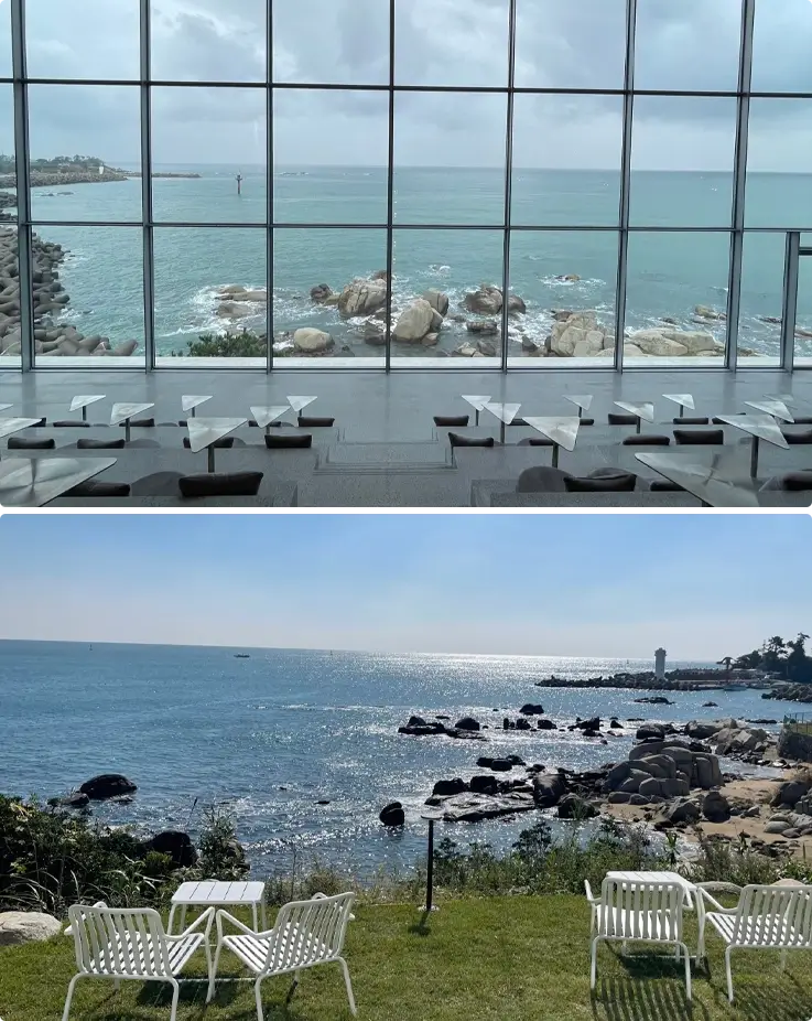 Ocean views at Greetvi Cafe at Ulsan