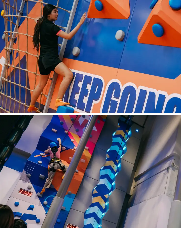 Climb zone at Xventure indoor sports park in Chiang Mai