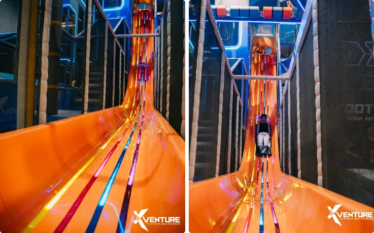 Slide park at Xventure indoor sports park in Chiang Mai