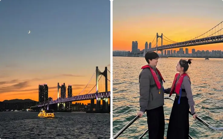 Evening cruise in Gwangalli Beach