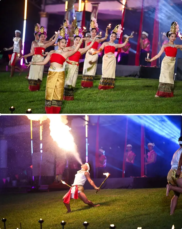 Traditional performances at Yee Peng Lanna Sky Lantern Festival in Chiang Mai