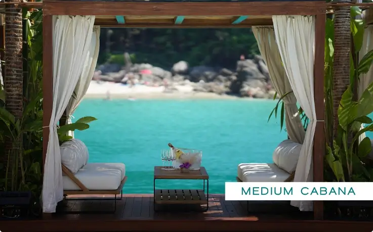 Medium cabana at Yona Beach Club Phuket