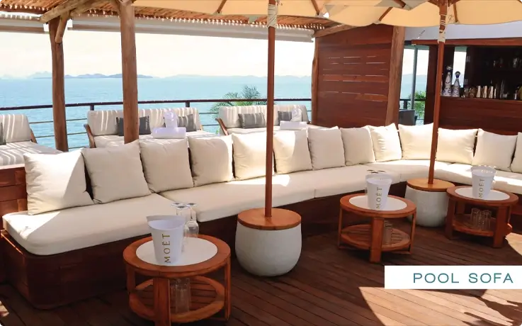 Pool sofa at Yona Beach Club Phuket