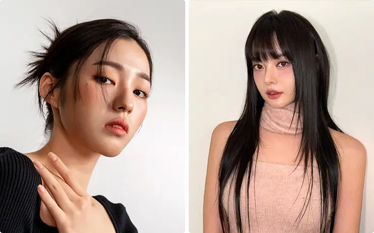 Women getting K-beauty hair and makeup service at SOONSOO Beauty Salon in Apgujeong, Seoul