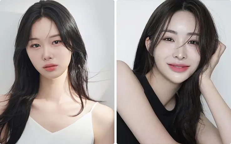 Women getting K-beauty hair and makeup service at SOONSOO Beauty Salon in Apgujeong, Seoul