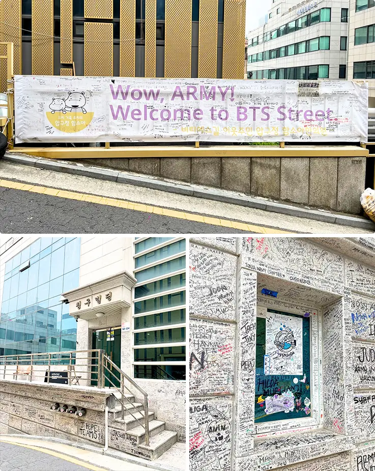 Old Big Hit Entertainment Building filled with fan's messages