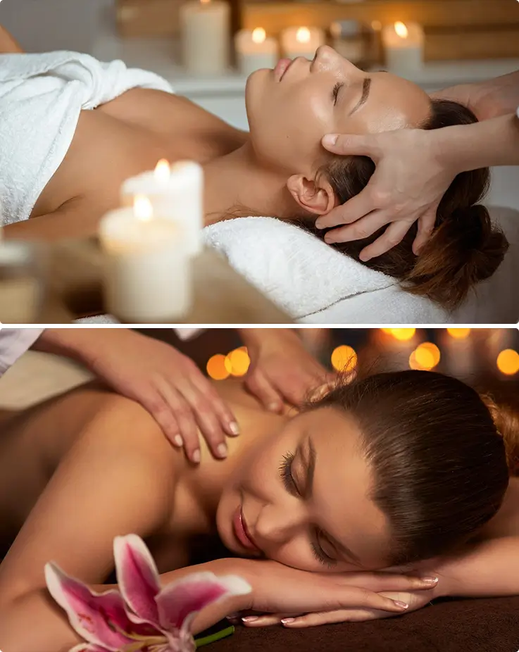 People getting head and shoulder massage at Mind n Matter Massage in Bangkok