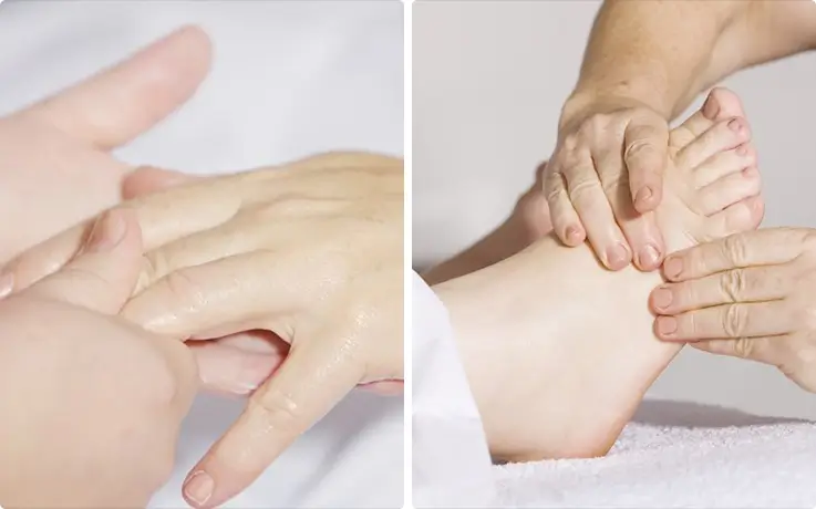 People getting hands and foot massage at Spring Massage & Spa in Bangkok