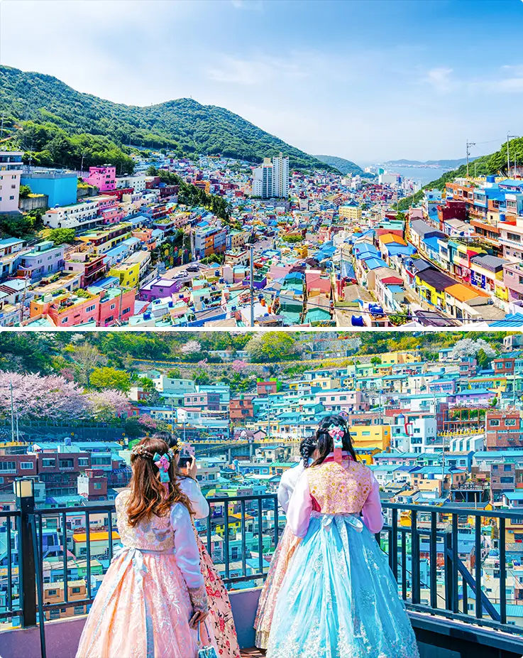 Scenic views at Gamcheon Culture Village in Busan