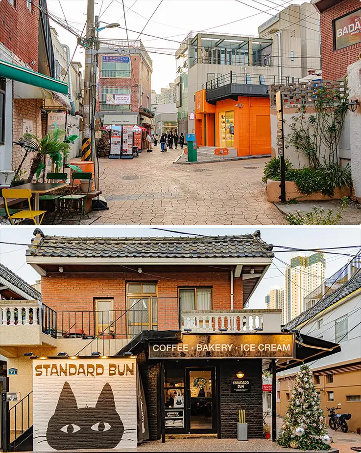 Peaceful scenery at Haeridan-gil in Busan