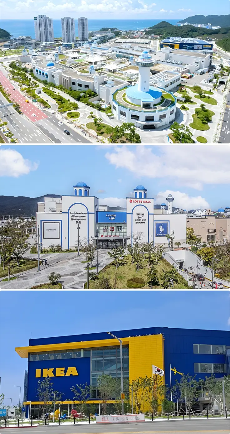 Mediterranean-style coastal complex housing premium global brands and world-class retail stores.