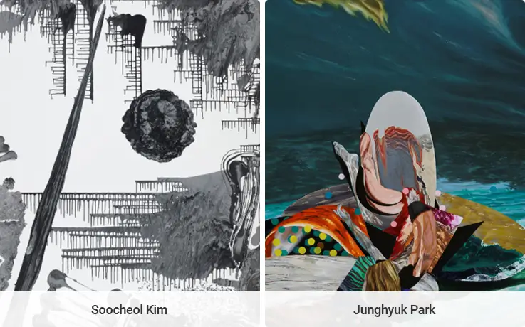 Soocheol Kim and Junghyuk Park contemporary paintings.