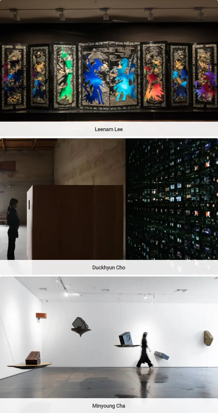 Installation art by Leenam Lee, Duckhyun Cho, and Minyoung Cha in Busan.