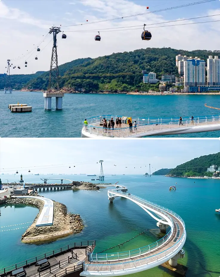 Songdo Cable Car with stunning coastal views in Busan