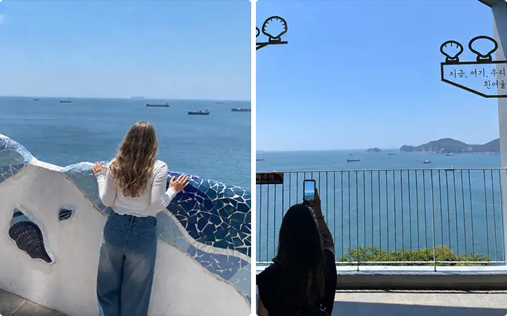 Ocean views at Huinnyeoul Culture Village in Busan