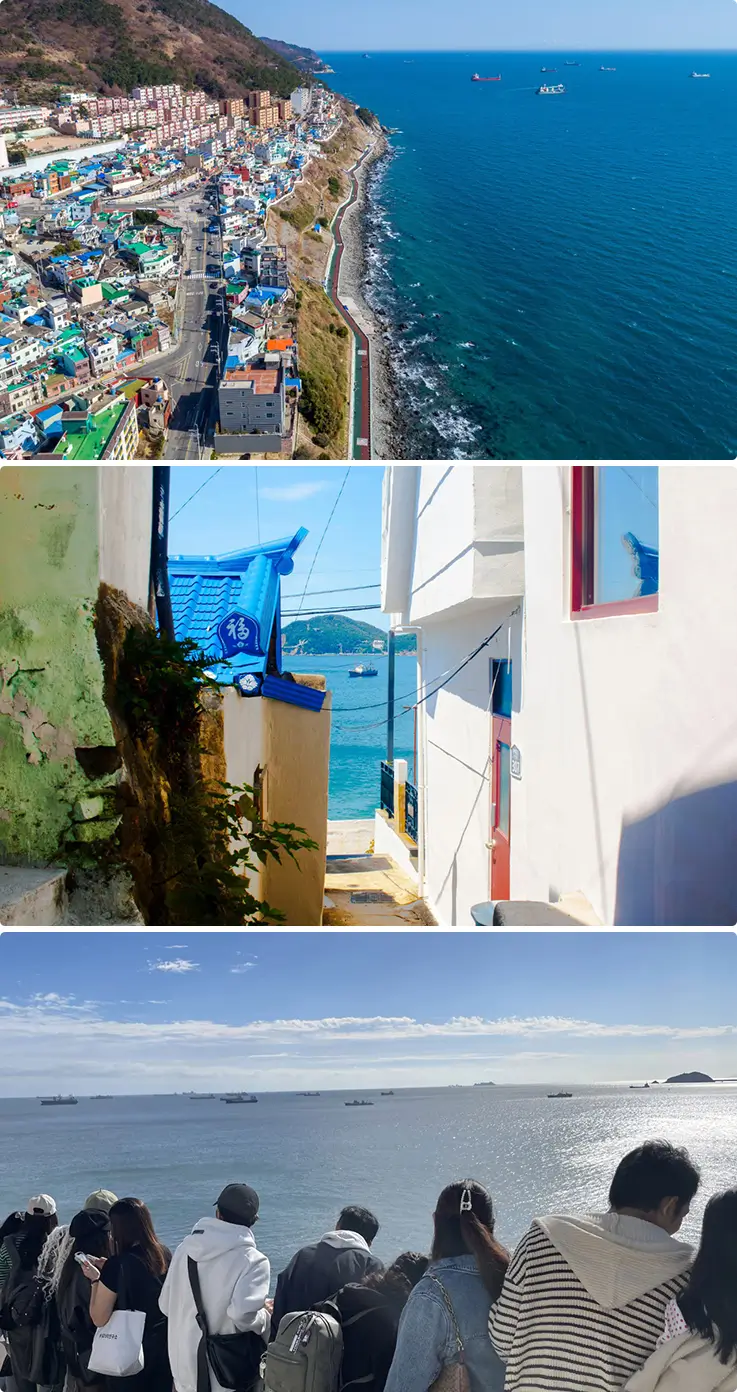 Ocean views at Huinnyeoul Culture Village in Busan