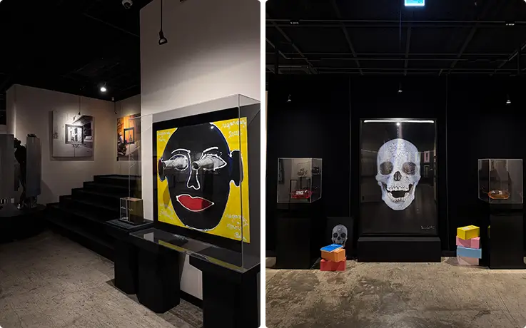 在 Zigzag Art Center 的藝廊內欣賞大膽的普普藝術肖像與戲劇性十足的雕塑。