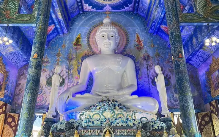 Buddha statue at Blue Temple in Chiang Rai