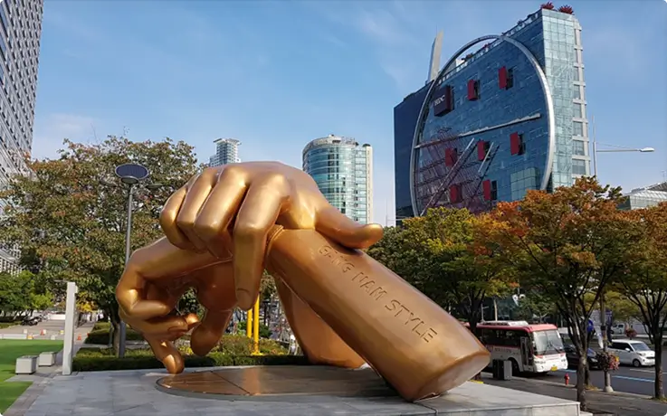 Iconic Gangnam Style Statue in Seoul
