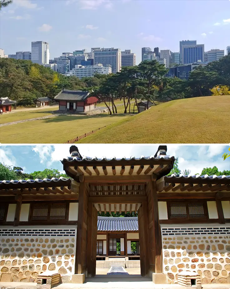 Beautiful scenery at Seolleung and Jeongneung Royal Tombs in Seoul