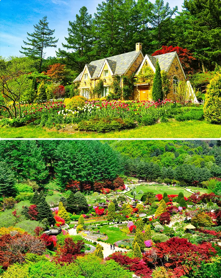 Overwhelming landscapes at Garden of Morning Calm in Gapyeong